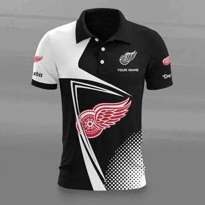 [SUPER SALE] NEW CUSTOMIZED NHL22 DRW DETROIT RED WINGS POLO SHIRT