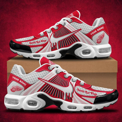 LIMITED EDITION - NEW CUSTOMIZED NHL22 DRW DETROIT RED WINGS AIR MAX PLUS SNEAKERS