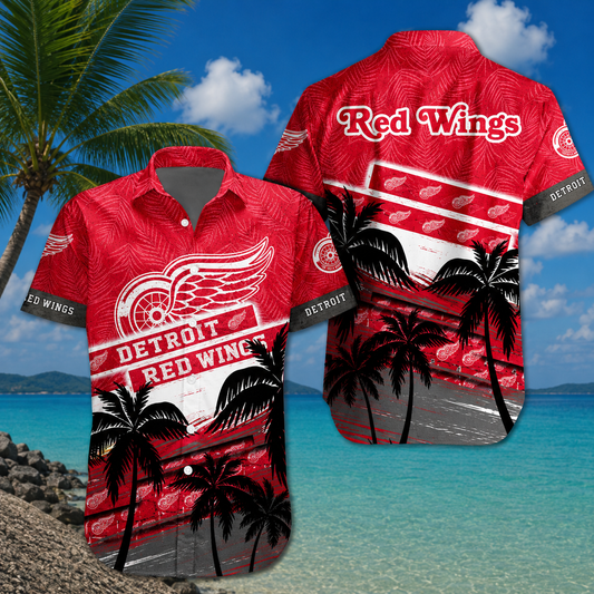 LIMITED EDITION - NEW CUSTOMIZED NHL22 DRW DETROIT RED WINGS UNISEX HAWAIIAN SHIRT