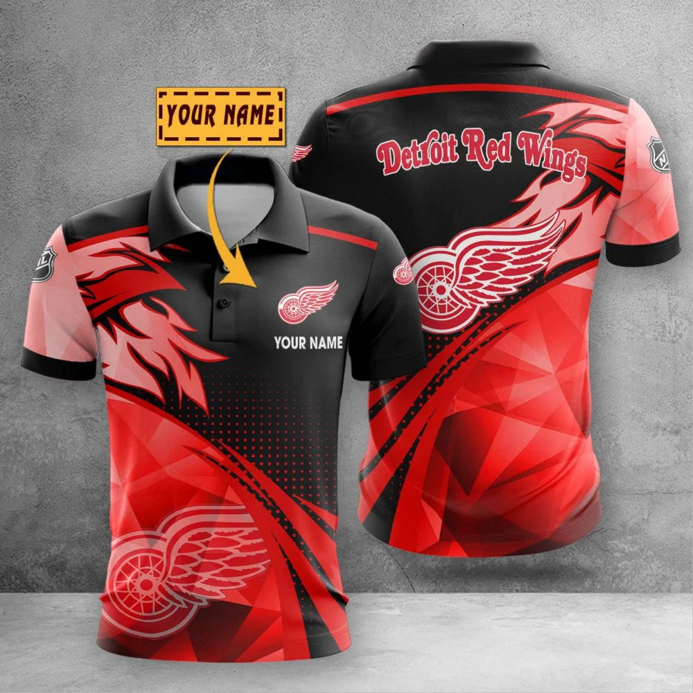 LIMITED EDITION - NEW CUSTOMIZED NHL22 DRW DETROIT RED WINGS POLO SHIRT, ZIP POLO SHIRT & T-SHIRTS