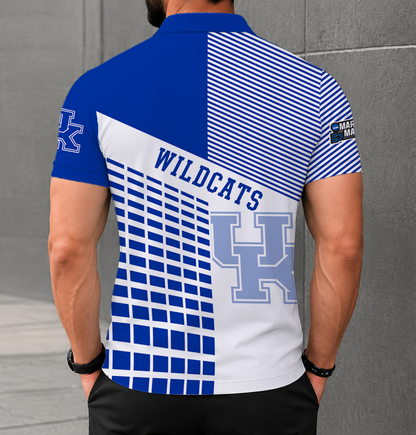 VIRAL EDITION - NEW CUSTOMIZED NCAA MAM22 KEW KENTUCKY WILDCATS POLO SHIRT
