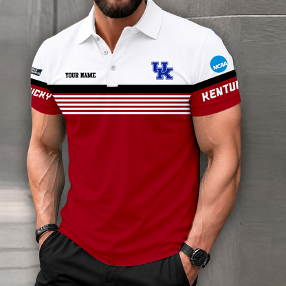 LIMITED EDITION - NEW CUSTOMIZED NCAA MAM22 KEW KENTUCKY WILDCATS POLO SHIRT