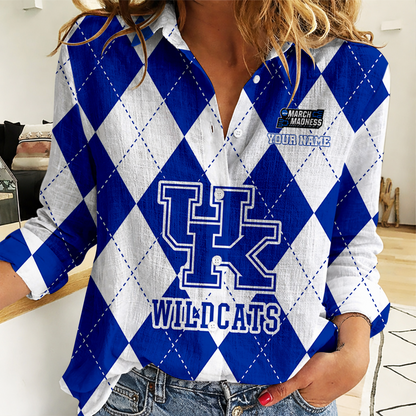 LIMITED DROP - NEW CUSTOMIZED | NCAA MAM22 KEW KE WILDCATS WOMEN CASUAL SHIRT FOR FAN