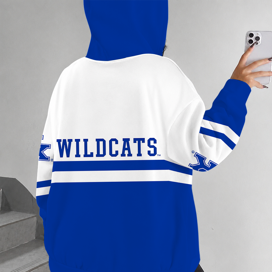 [FAN FAVORITE] NEW CUSTOMIZED NCAA MAM22 KEW KENTUCKY WILDCATS STRAPPY ZIP HOODIE