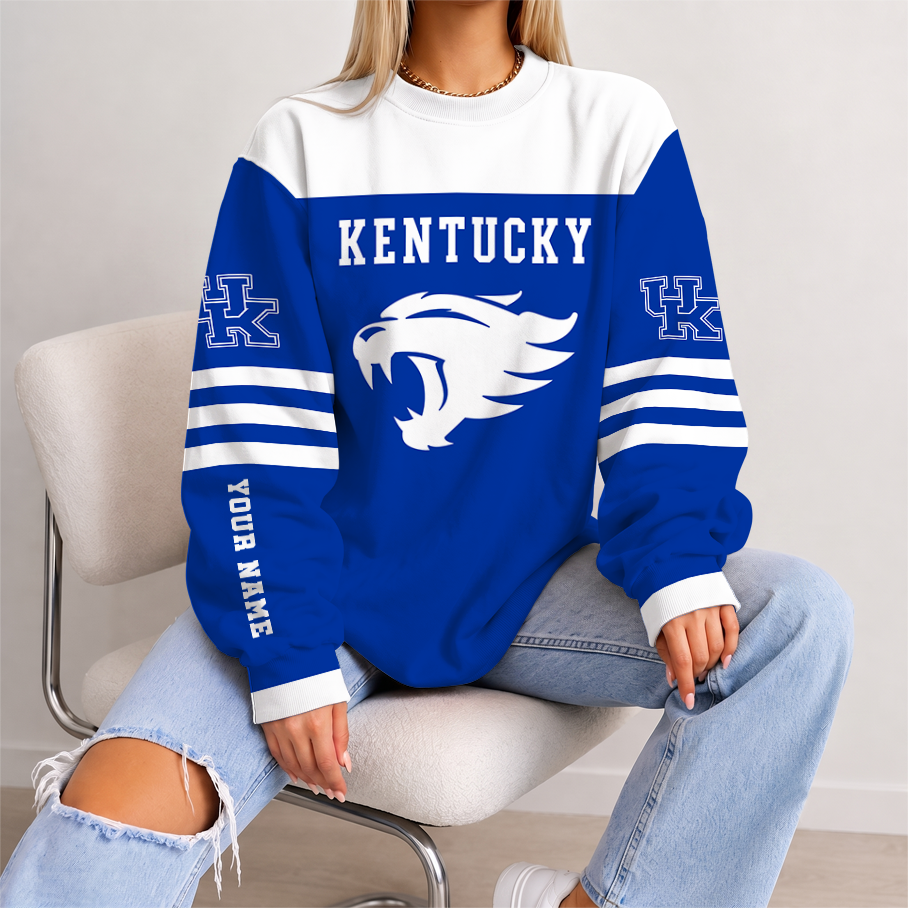 [FAN FAVORITE] NEW CUSTOMIZED NCAA MAM22 KEW KENTUCKY WILDCATS STRAPPY UNISEX SWEATSHIRT