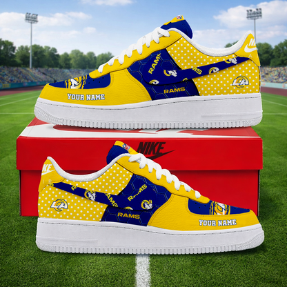 LIMITED EDITION - NEW CUSTOMIZED NFL22 LAR LOS ANGELES RAMS AF1 SNEAKERS