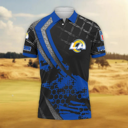 LIMITED EDITION - NEW CUSTOMIZED NFL22 LAR LOS ANGELES RAMS POLO SHIRT