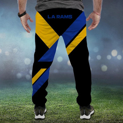 LIMITED EDITION - NEW CUSTOMIZED NFL22 LAR LOS ANGELES RAMS SWEATPANTS