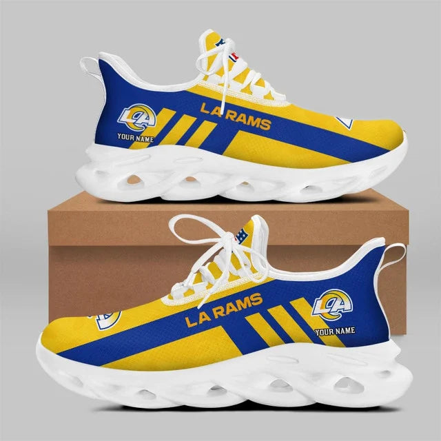 LIMITED EDITION - NEW CUSTOMIZED NFL22 LAR LOS ANGELES RAMS UNISEX MAX SOUL SHOES