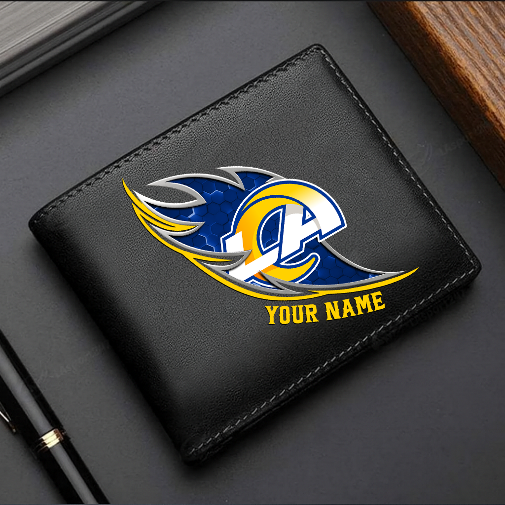 LIMITED EDITION - NEW CUSTOMIZED NFL22 LAR LOS ANGELES RAMS LEATHER WALLET