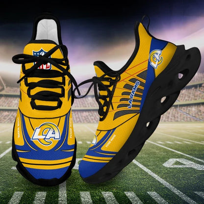 LIMITED EDITION - NEW CUSTOMIZED NFL22 LAR LOS ANGELES RAMS UNISEX MAX SOUL SHOES