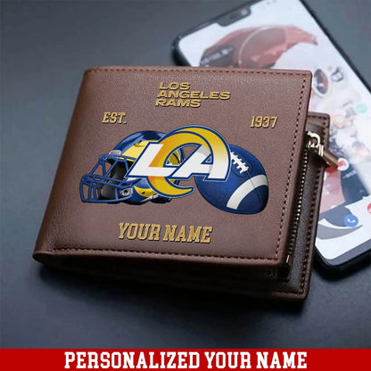 LIMITED EDITION - NEW CUSTOMIZED NFL22 LAR LOS ANGELES RAMS LEATHER WALLET