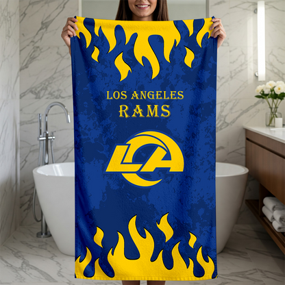 LIMITED EDITION - NEW CUSTOMIZED NFL22 LAR LOS ANGELES RAMS BEACH TOWEL FOR FAN