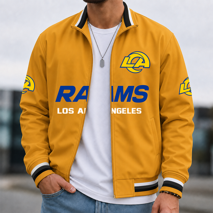 [SPECIAL OFFER] NEW CUSTOMIZED NFL22 LAR LOS ANGELES RAMS MEN'S CASUAL JACKET