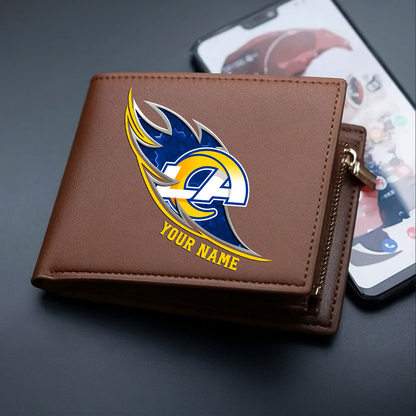 LIMITED EDITION - NEW CUSTOMIZED NFL22 LAR LOS ANGELES RAMS LEATHER WALLET