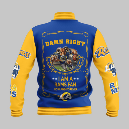 LIMITED EDITION - NEW CUSTOMIZED NFL22 LAR LOS ANGELES RAMS BASEBALL JACKET