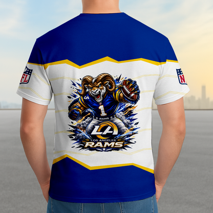 LIMITED EDITION - NEW CUSTOMIZED NFL22 LAR LOS ANGELES RAMS UNISEX T-SHIRT, SWEASHIRTS, HOODIE & JACKETS