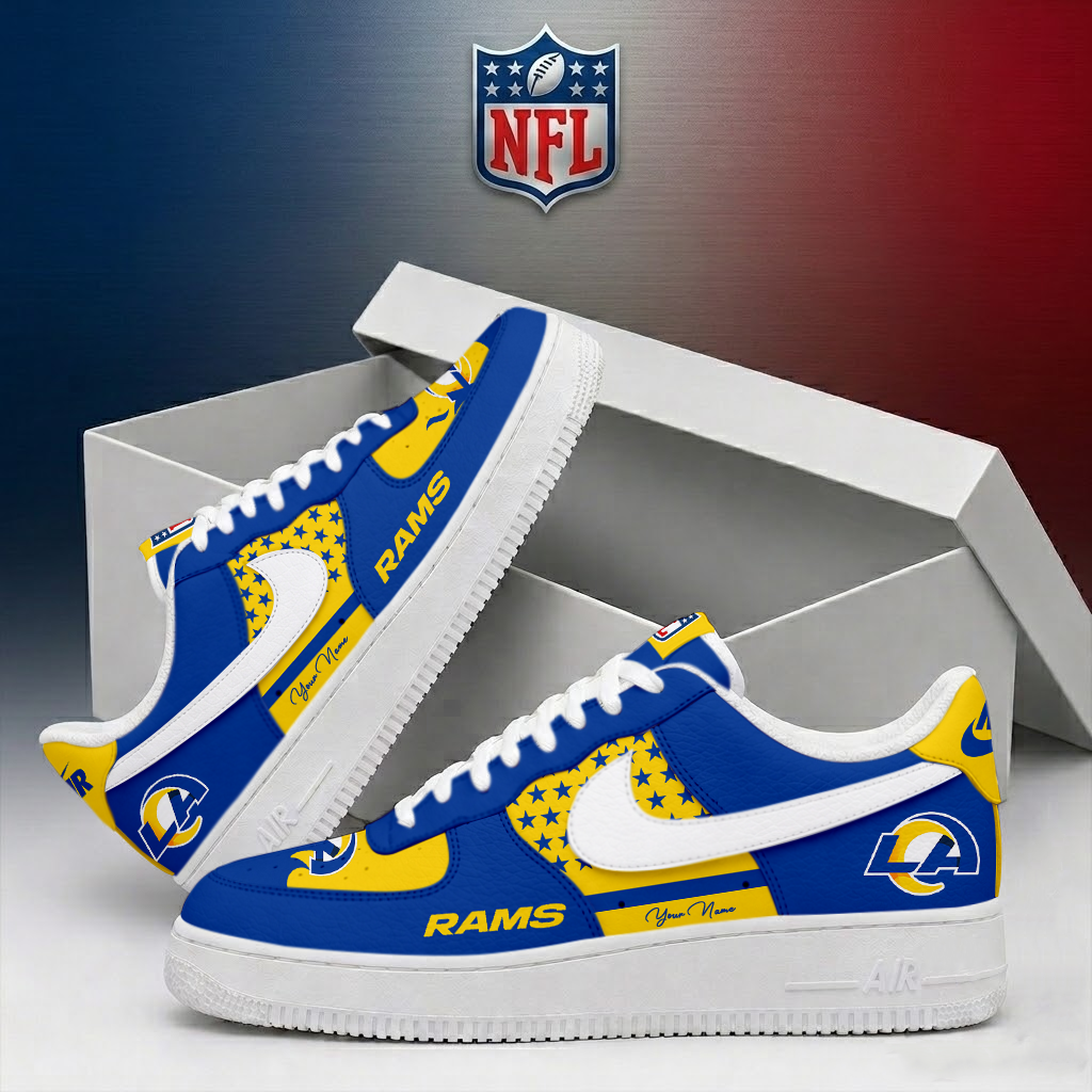 LIMITED EDITION - NEW CUSTOMIZED NFL22 LAR LOS ANGELES RAMS AF1 SHOES