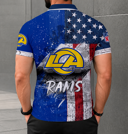SPECIAL EDITION - NEW CUSTOMIZED NFL22 LAR LOS ANGELES RAMS POLO SHIRT