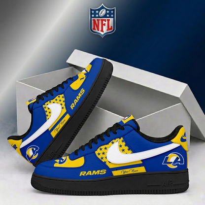 LIMITED EDITION - NEW CUSTOMIZED NFL22 LAR LOS ANGELES RAMS AF1 SHOES