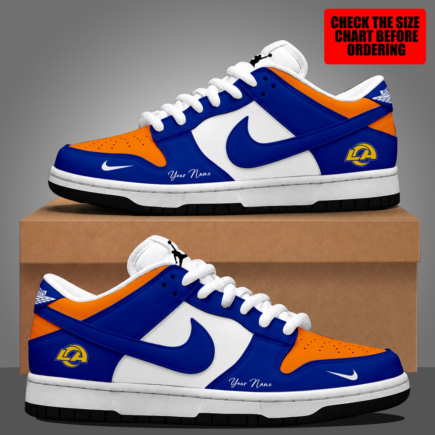 [SPECIAL OFFER] NEW CUSTOMIZED NFL22 LAR LOS ANGELES RAMS DUNK LOW SHOES