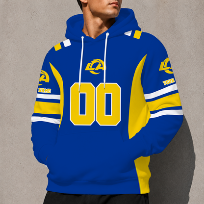 LIMITED EDITION - NEW CUSTOMIZED NFL22 LAR LOS ANGELES RAMS T-SHIRT, POLO SHIRT, ZIP POLO SHIRT, SWEATSHIRT, HOODIE & ZIP HOODIE