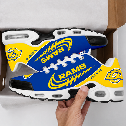 LIMITED EDITION - NEW CUSTOMIZED NFL22 LAR LOS ANGELES RAMS AIR MAX PLUS SNEAKERS