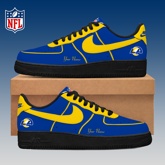 LIMITED EDITION - NEW CUSTOMIZED NFL22 LAR LOS ANGELES RAMS AF1 SNEAKERS