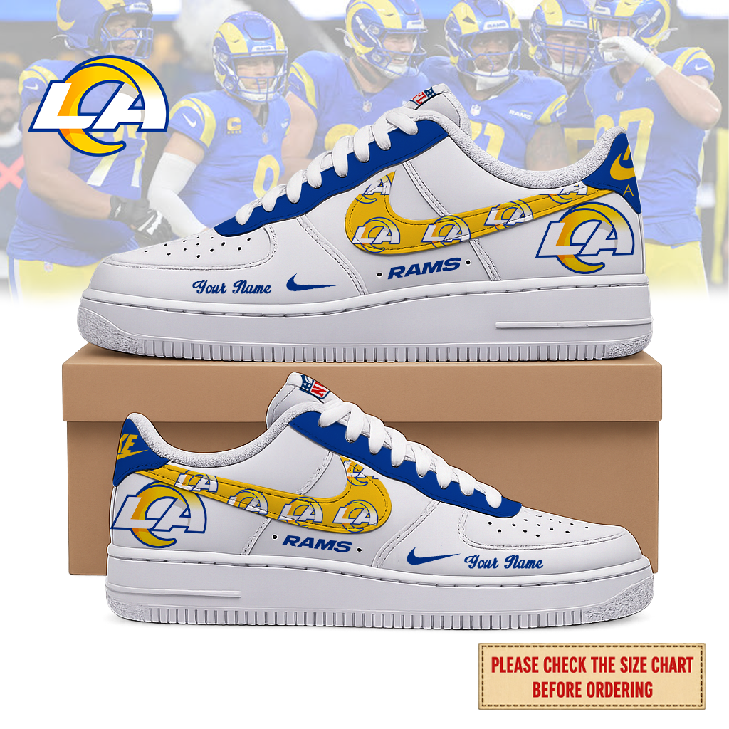 LIMITED EDITION - NEW CUSTOMIZED NFL22 LAR LOS ANGELES RAMS AF1 SHOES