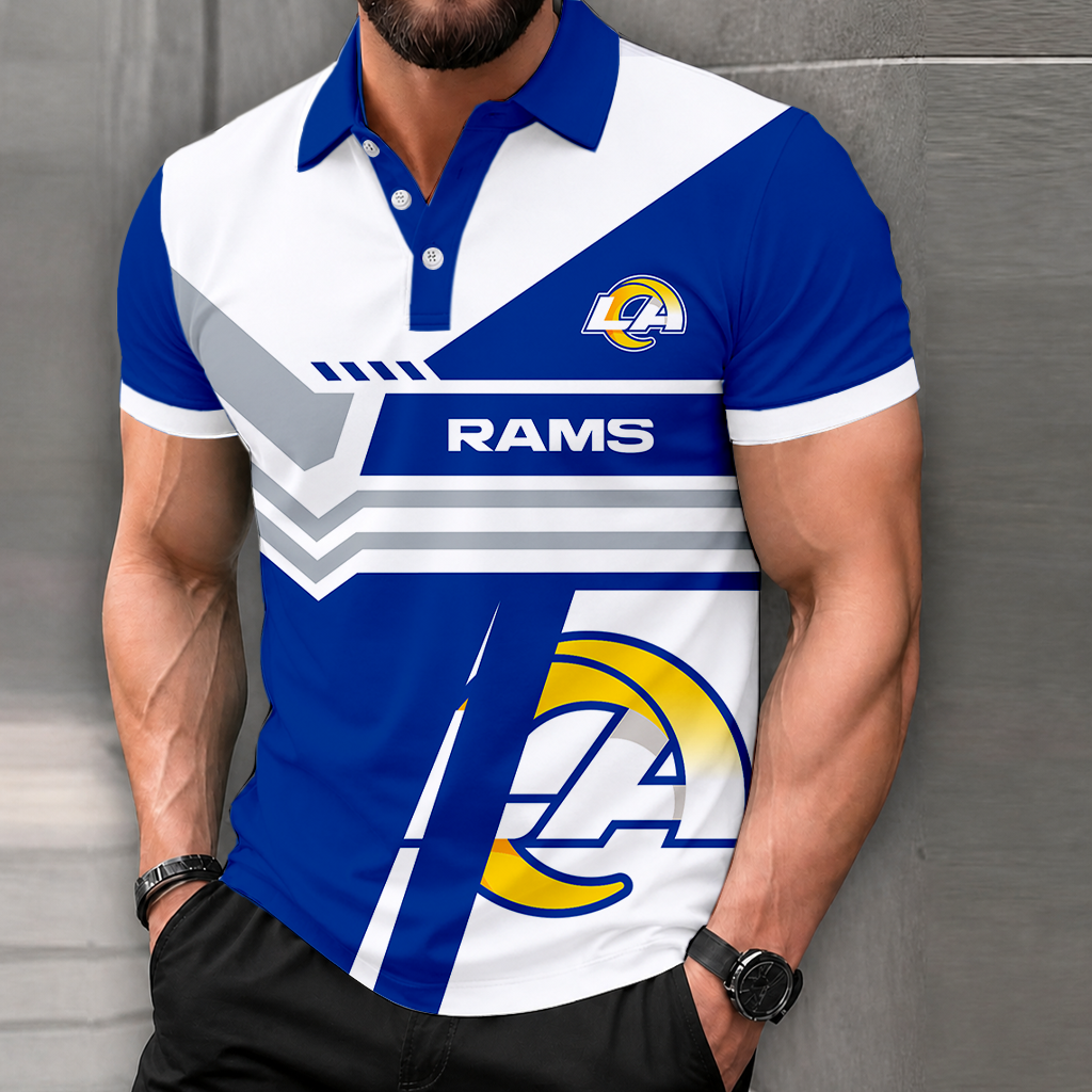 LIMITED EDITION - NEW CUSTOMIZED NFL22 LAR LOS ANGELES RAMS POLO SHIRT, ZIP POLO SHIRT & T-SHIRTS