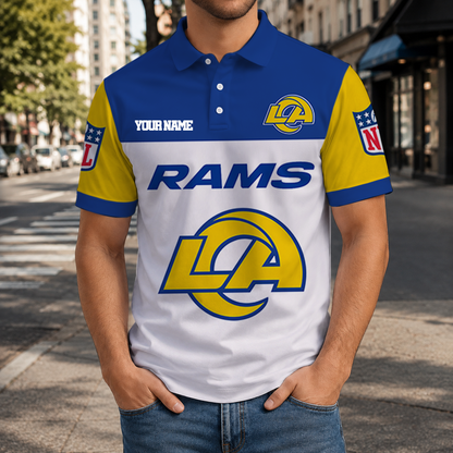 LIMITED EDITION - NEW CUSTOMIZED NFL22 LAR LOS ANGELES RAMS T-SHIRT, POLO SHIRT, ZIP POLO SHIRT, SWEATSHIRT, HOODIE & ZIP HOODIE