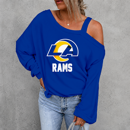 [SPECIAL OFFER] NEW CUSTOMIZED NFL22 LAR LOS ANGELES RAMS DROP SHOULDER SWEATSHIRT