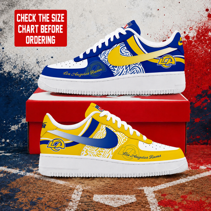 LIMITED EDITION - NEW CUSTOMIZED NFL22 LAR LOS ANGELES RAMS AF1 SHOES