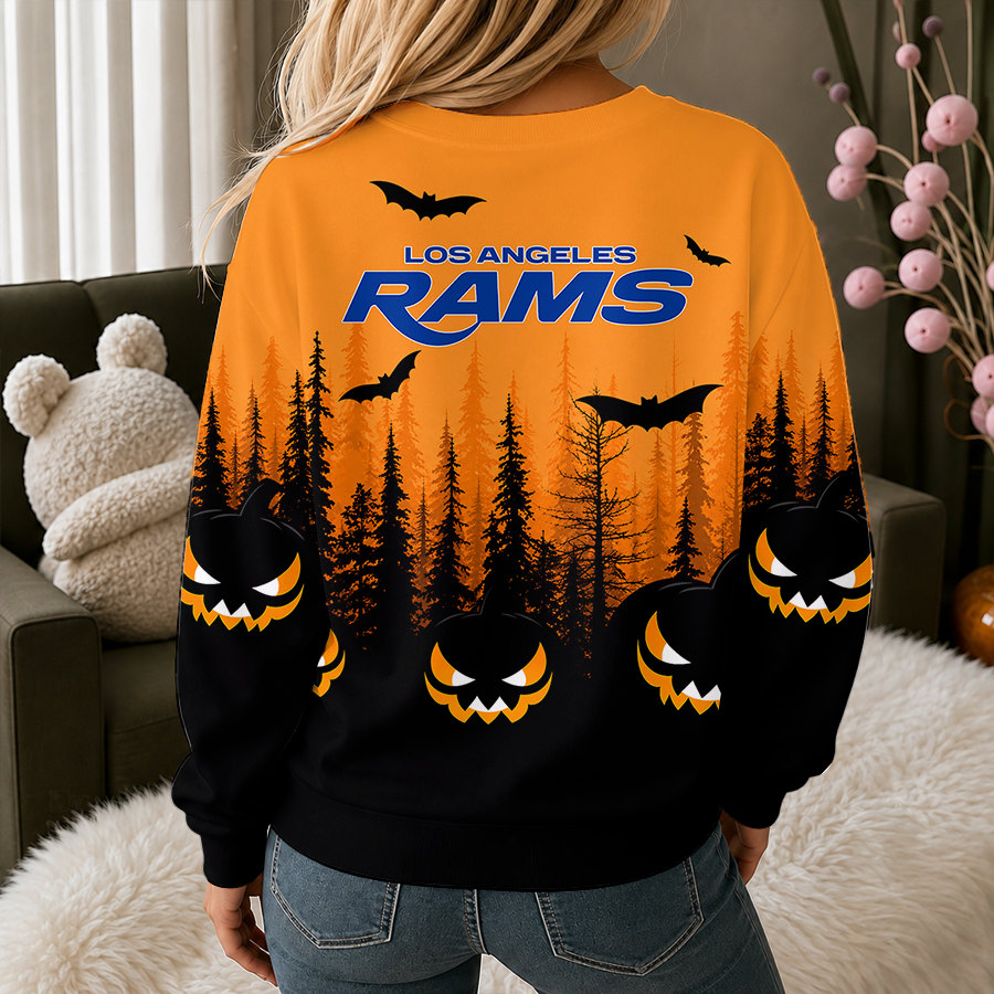 [SPECIAL OFFER] NEW CUSTOMIZED NFL22 LAR LOS ANGELES RAMS UNISEX HALLOWEEN SWEATSHIRT