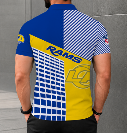 LIMITED EDITION - NEW CUSTOMIZED NFL22 LAR LOS ANGELES RAMS POLO SHIRT