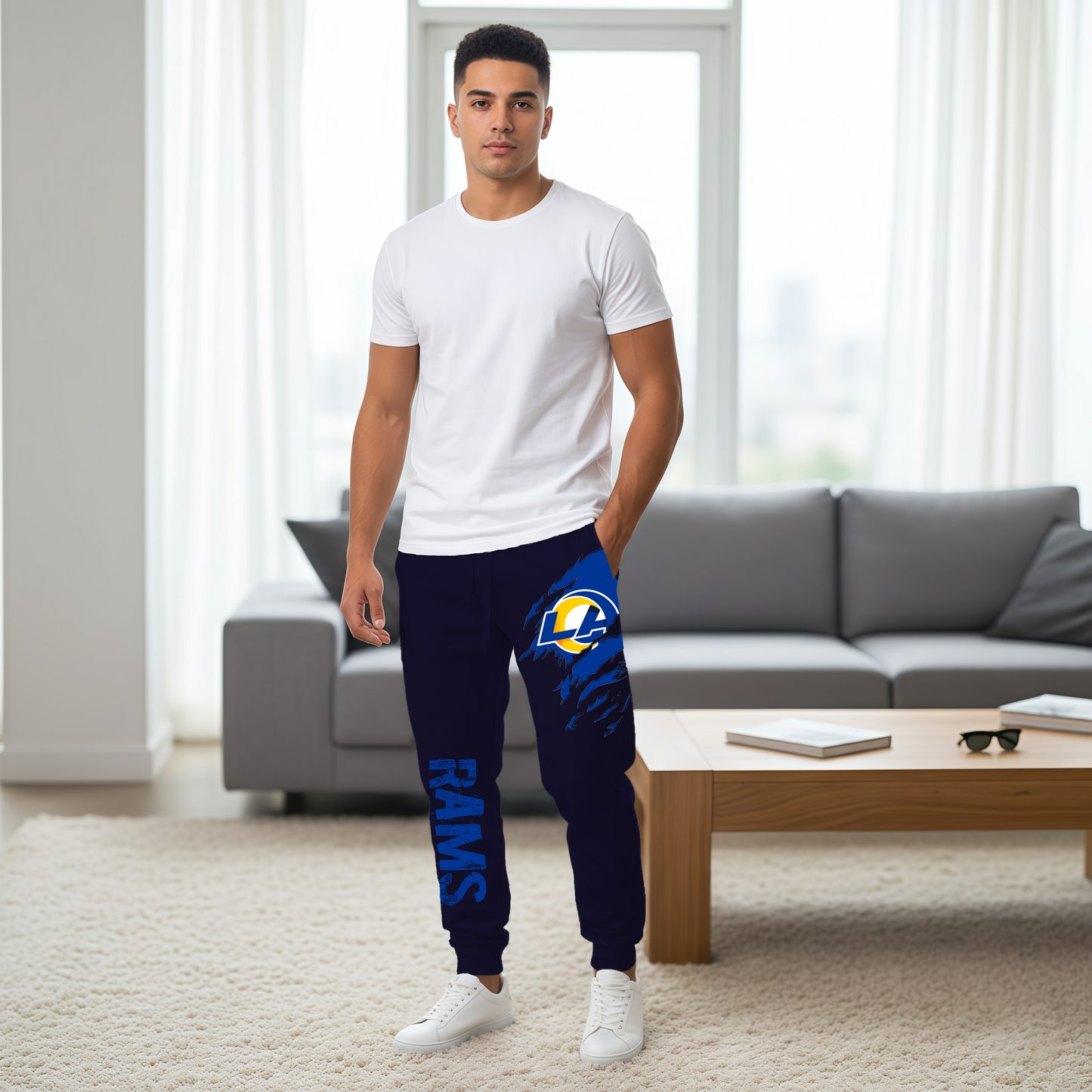 LIMITED EDITION - NEW PERSONALIZED NFL22 LAR LOS ANGELES RAMS JOGGERS