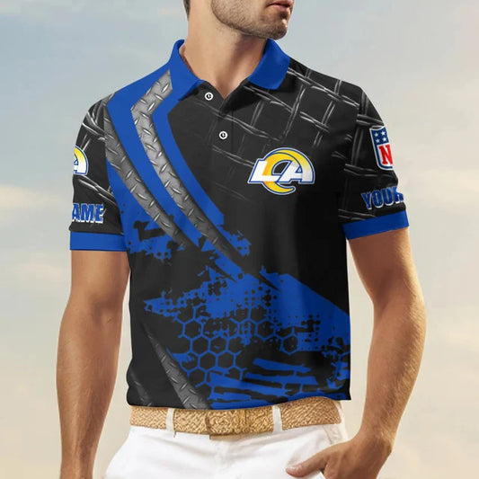 LIMITED EDITION - NEW CUSTOMIZED NFL22 LAR LOS ANGELES RAMS POLO SHIRT