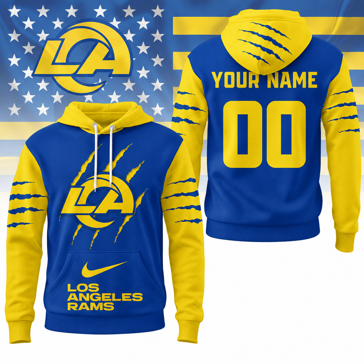 LIMITED EDITION - NEW CUSTOMIZED NFL22 LAR LOS ANGELES RAMS T-SHIRT, POLO SHIRT, ZIP POLO SHIRT, SWEATSHIRT, HOODIE & ZIP HOODIE