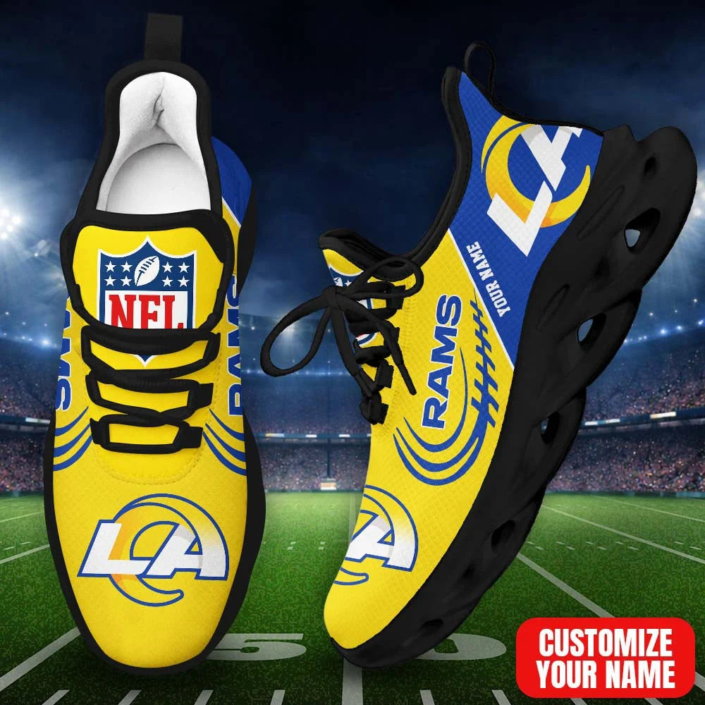 LIMITED EDITION - NEW CUSTOMIZED NFL22 LAR LA RAMS PREMIUM CLUNKY SNEAKERS