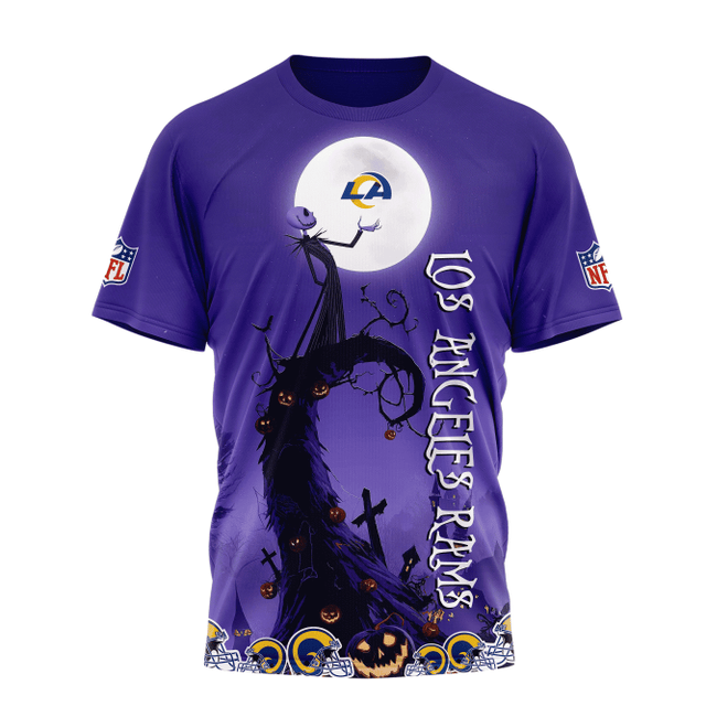 [SPECIAL OFFER] NEW CUSTOMIZED NFL22 LAR LOS ANGELES RAMS HALLOWEEN THE NIGHTMARE APPAREL