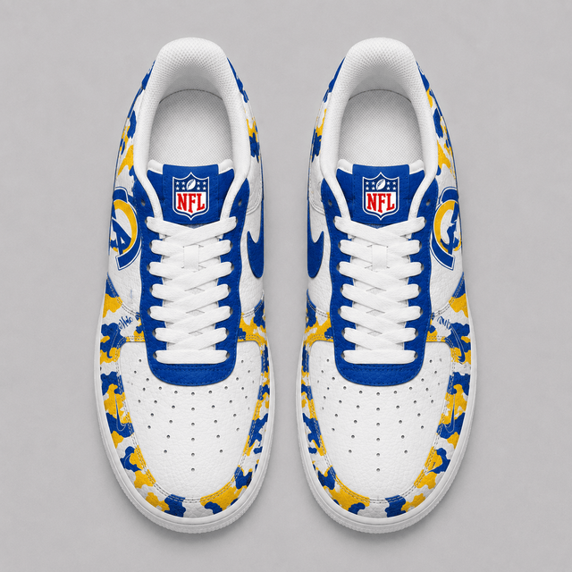 [SPECIAL OFFER] NEW CUSTOMIZED NFL22 LAR LOS ANGELES RAMS AF1 SHOES
