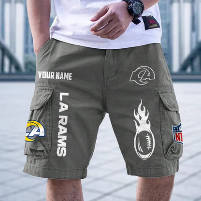[SPECIAL OFFER] NEW CUSTOMIZED NFL22 LAR LOS ANGELES RAMS CARGO SHORTS