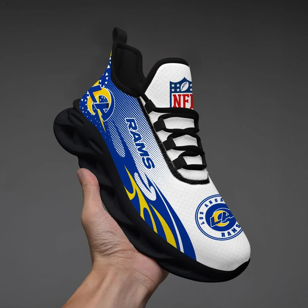 LIMITED EDITION - NEW CUSTOMIZED NFL22 LAR LOS ANGELES RAMS UNISEX MAX SOUL SHOES