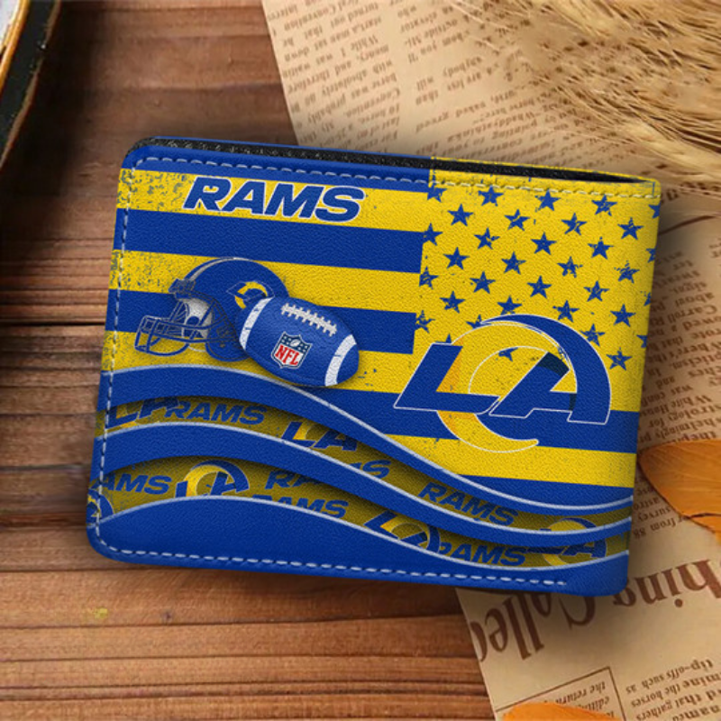 [SPECIAL OFFER] NEW CUSTOMIZED NFL22 LAR LOS ANGELES RAMS LEATHER WALLET