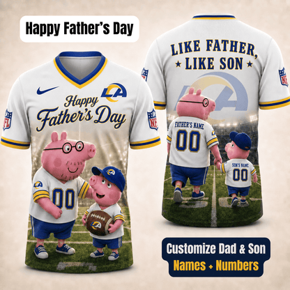 [FATHER'S DAY] NEW CUSTOMIZED NFL22 LAR LOS ANGELES RAMS FOOTBALL JERSEY