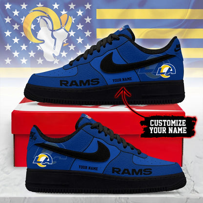 LIMITED EDITION - NEW CUSTOMIZED NFL22 LAR LA RAMS AF1 SNEAKERS