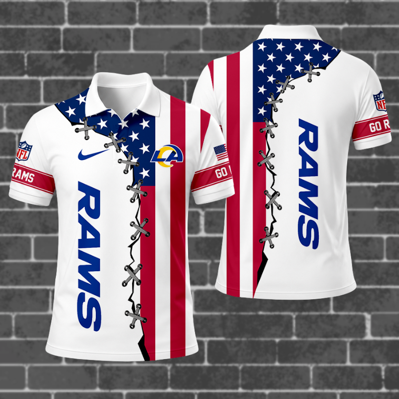 [SPECIAL OFFER] NEW CUSTOMIZED NFL22 LAR LOS ANGELES RAMS POLO SHIRT