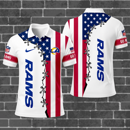 [SPECIAL OFFER] NEW CUSTOMIZED NFL22 LAR LOS ANGELES RAMS POLO SHIRT