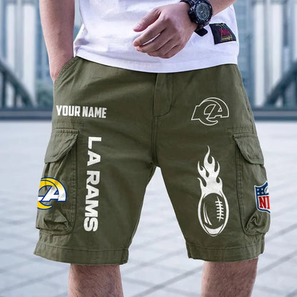 [SPECIAL OFFER] NEW CUSTOMIZED NFL22 LAR LOS ANGELES RAMS CARGO SHORTS