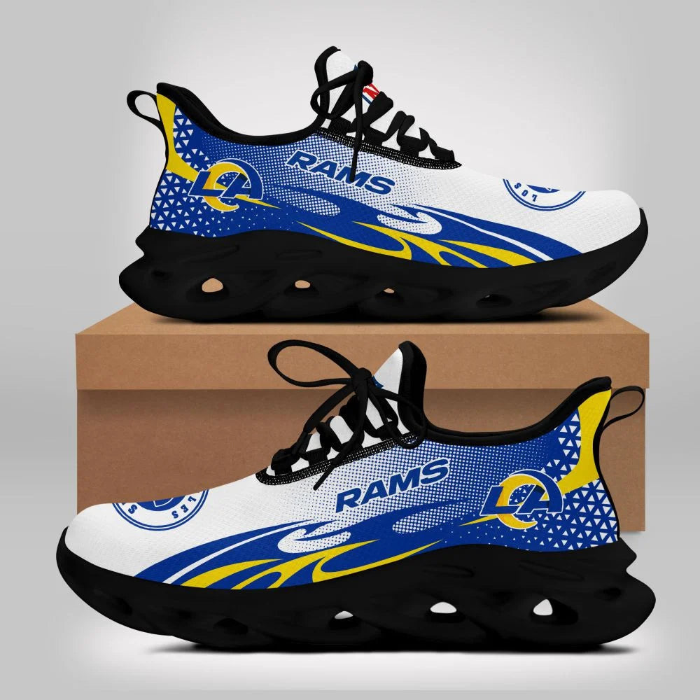 LIMITED EDITION - NEW CUSTOMIZED NFL22 LAR LOS ANGELES RAMS UNISEX MAX SOUL SHOES